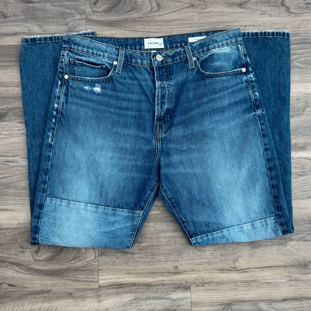 Frame | Le Slouch Patch Mending Jeans